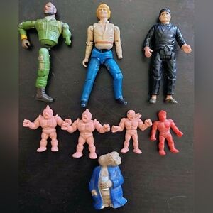 1980s Action Figure Set - Multicolor